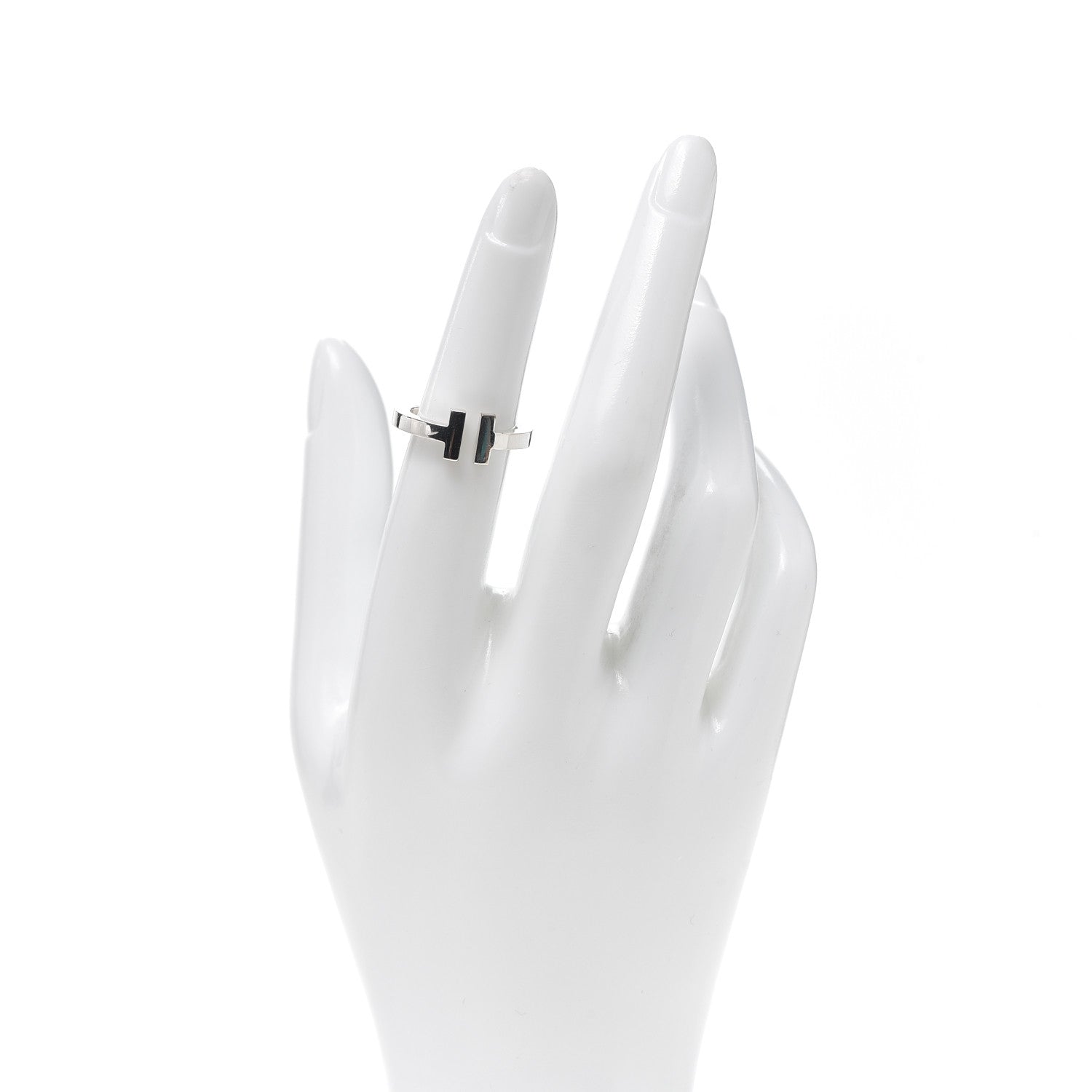 Tiffany Sterling Silver T Square Ring 51 5.75 2 of 6