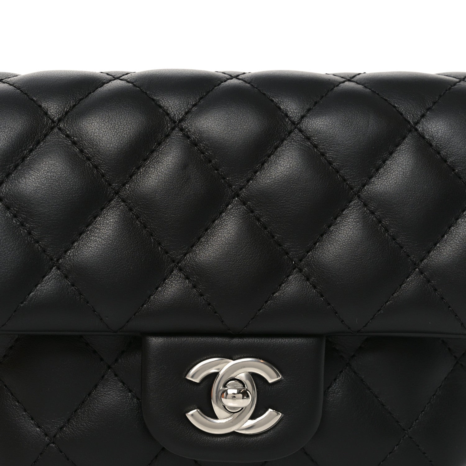 Chanel Calfskin Quilted CC Uniform Flap Belt Bag Black 9 of 12