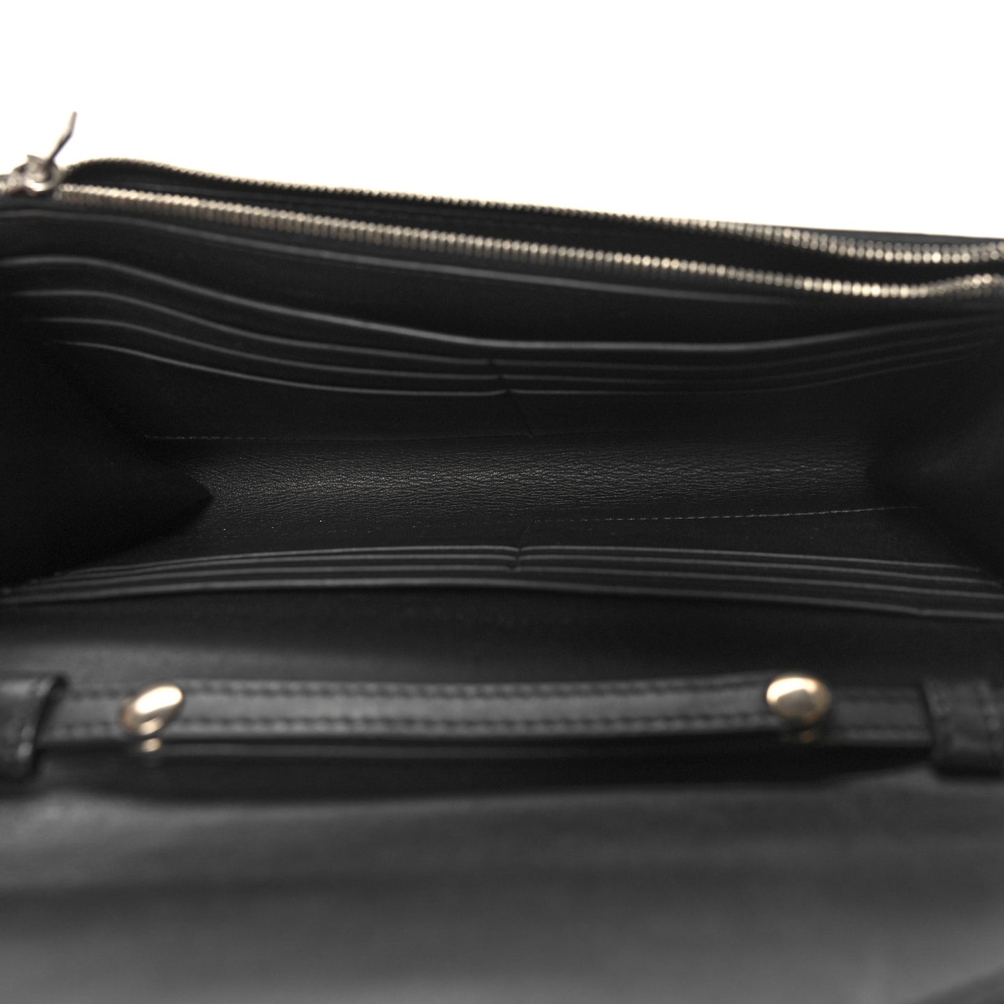 Snakeskin Calfskin Clutch on a Chain Black