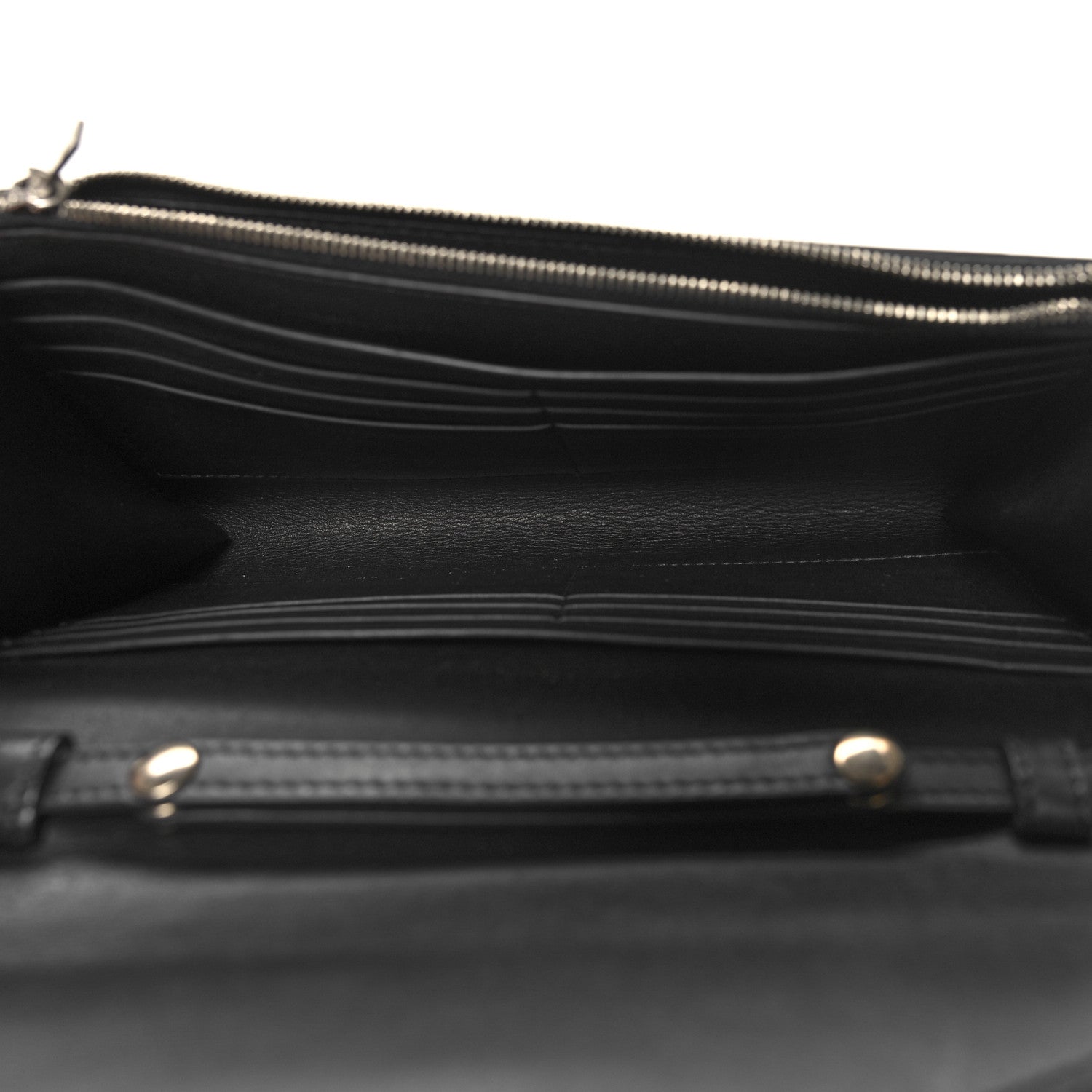 Celine Snakeskin Calfskin Clutch on a Chain Black 5 of 10