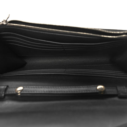 Celine Snakeskin Calfskin Clutch on a Chain Black 5 of 10