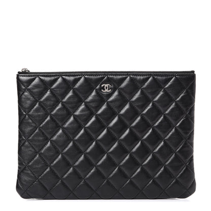 Chanel Lambskin Quilted Medium Cosmetic Case Black 1 of 9