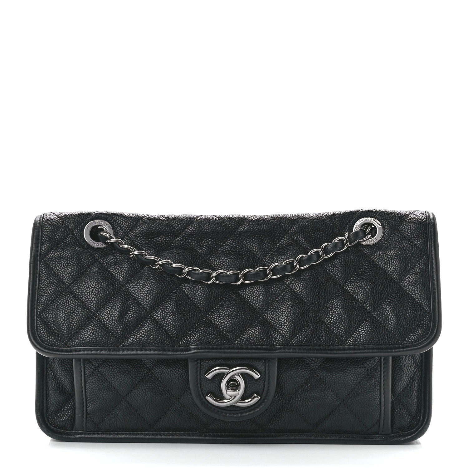 Chanel Caviar Quilted Medium French Riviera Flap Black 1 of 14