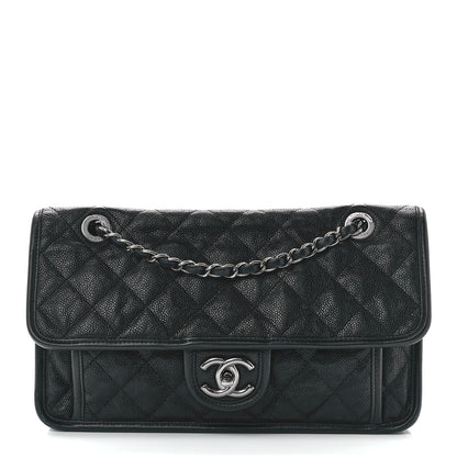 Chanel Caviar Quilted Medium French Riviera Flap Black 1 of 14