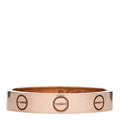 Cartier 18K Pink Gold 3.5mm LOVE Wedding Band Ring 56 7.5 1 of 5