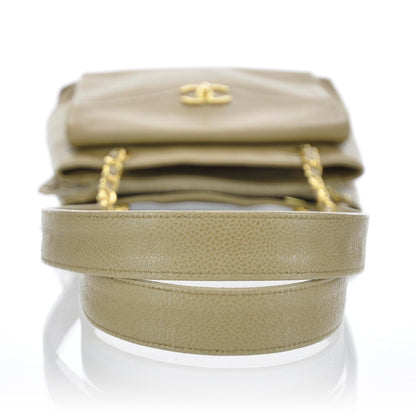 Chanel Caviar Shoulder Bag Beige GHW 4 of 16