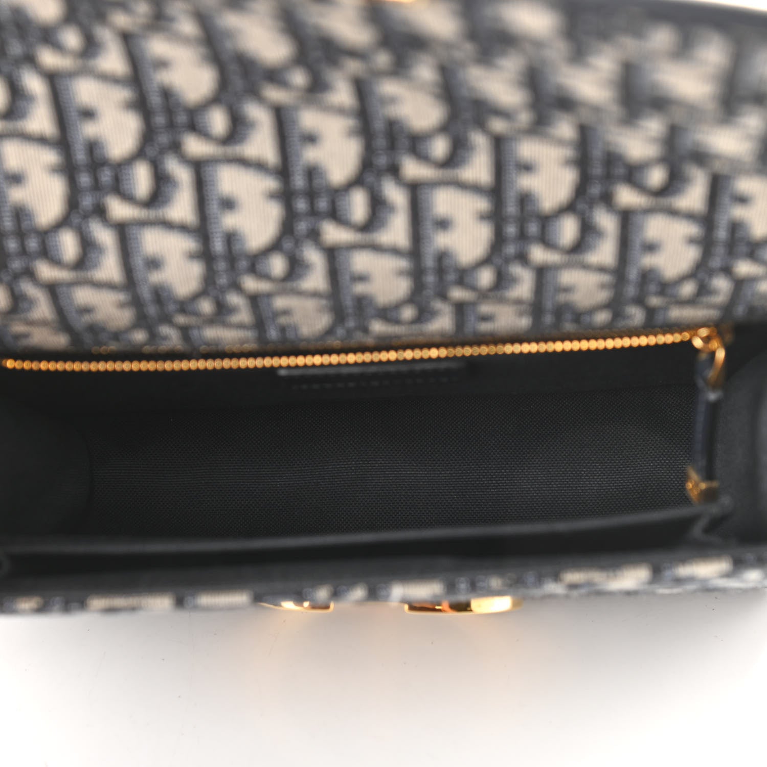Christian Dior Oblique 30 Montaigne Chain Flap Bag Blue 4 of 9