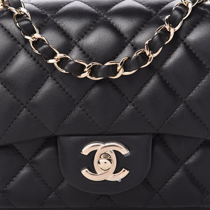 Chanel Lambskin Quilted Mini Square Flap Black 10 of 11