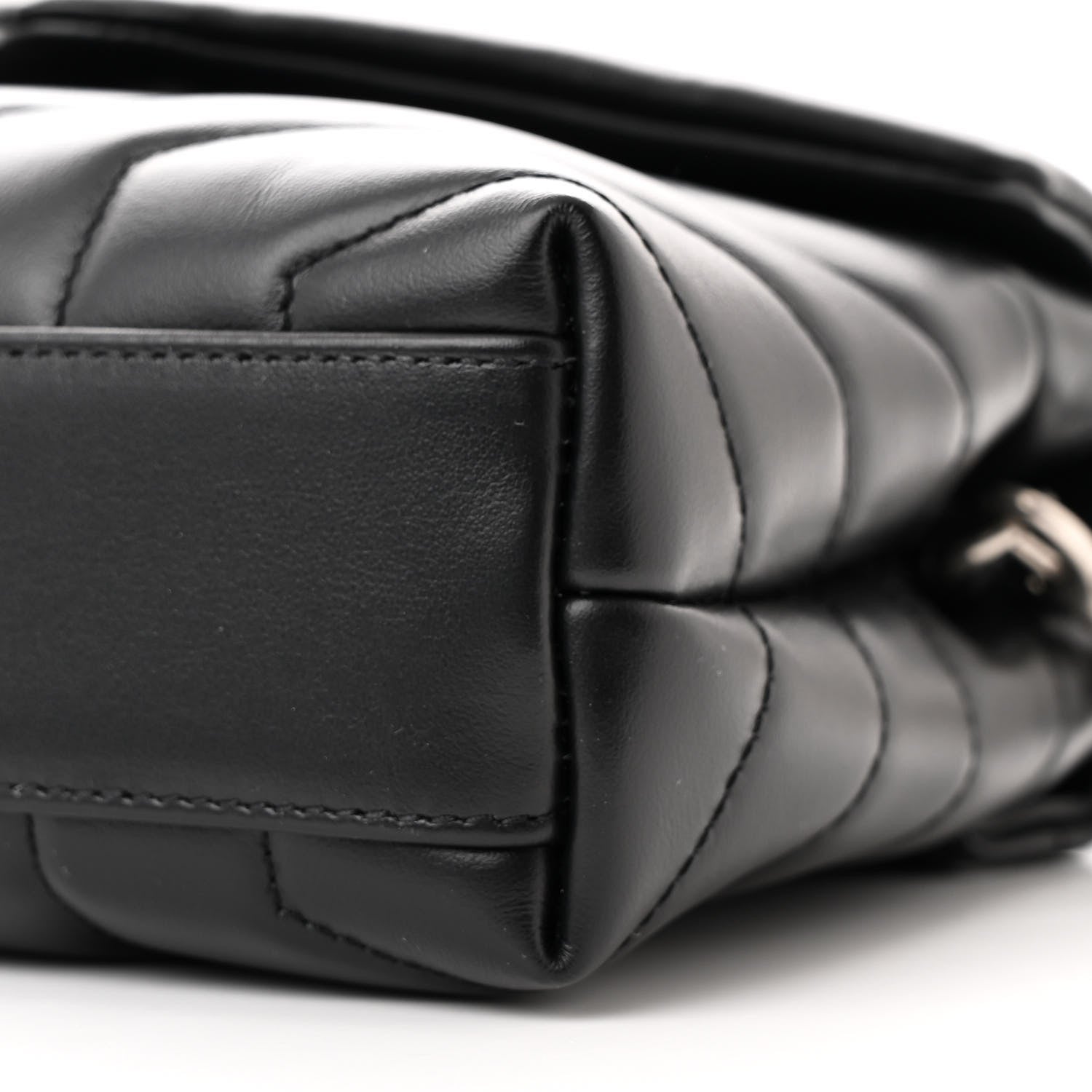 Saint Laurent Calfskin Y Quilted Monogram Toy Loulou Crossbody Bag Black 11 of 11