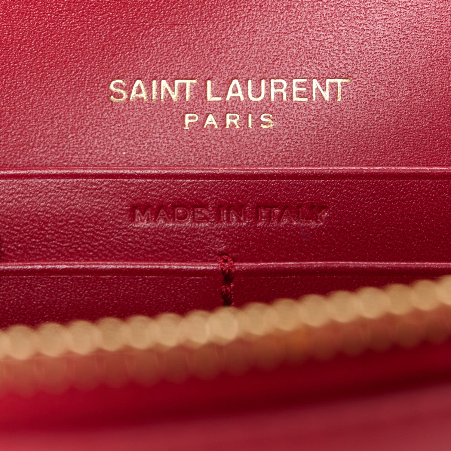 Saint Laurent Smooth Calfskin Classic Monogram Kate Tassel Chain Wallet New Lipstick 7 of 11