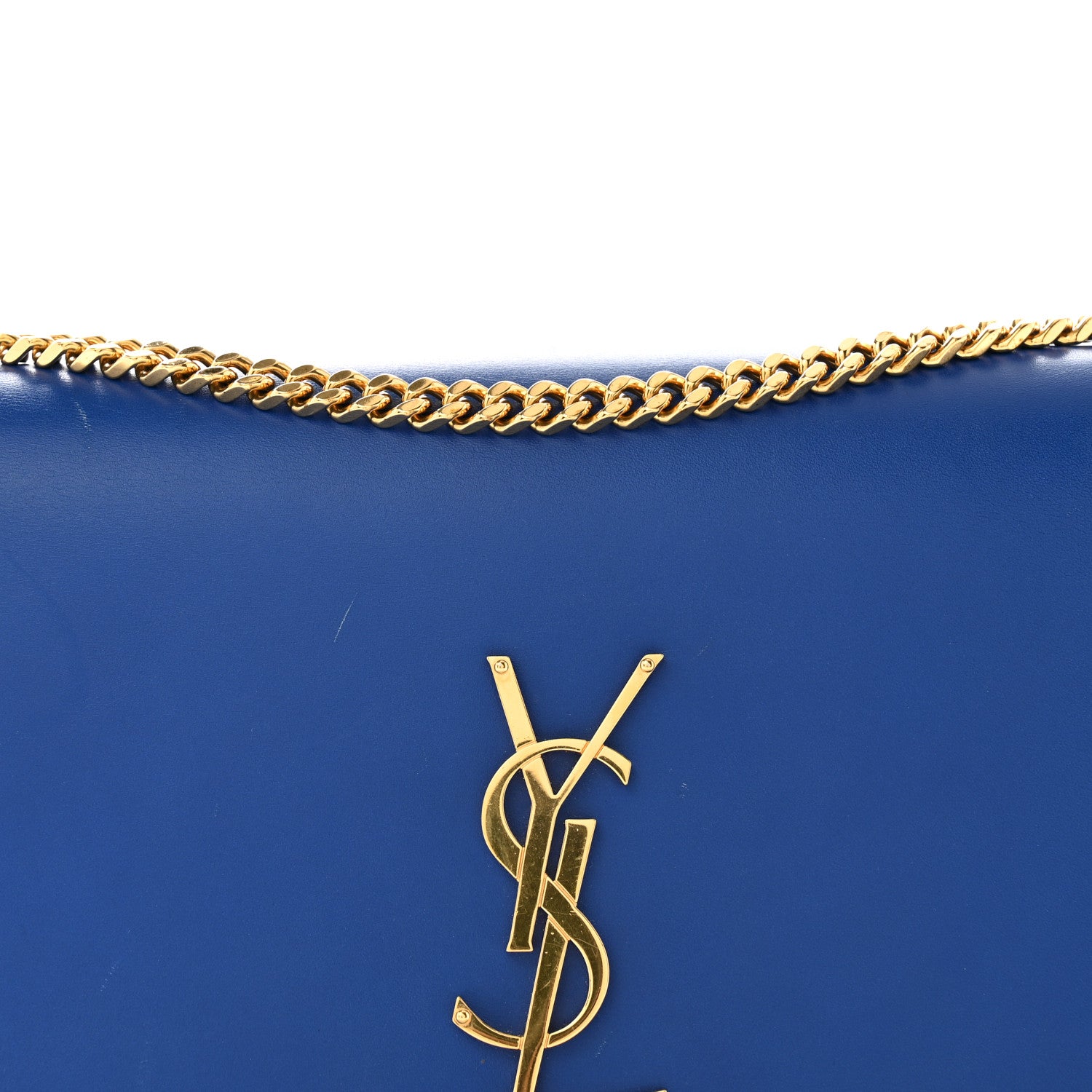 Saint Laurent Smooth Calfskin Medium Classic Monogram Kate Tassel Satchel Royal Blue 10 of 14