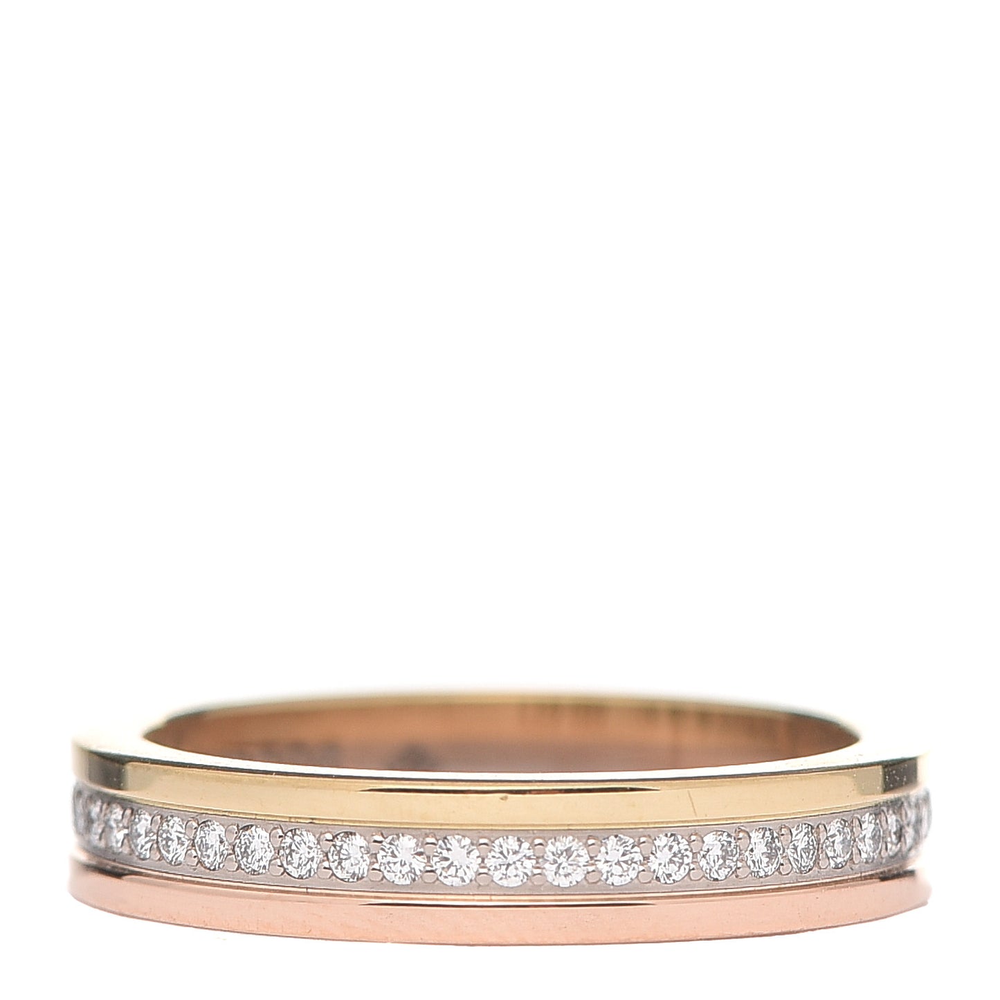18K White Yellow Pink Gold Diamond 3.5mm Vendome Louis Cartier Wedding Band Ring 49 5