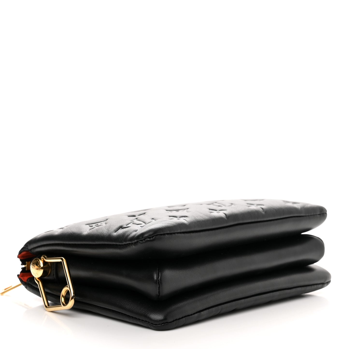 Lambskin Embossed Monogram Coussin BB Black