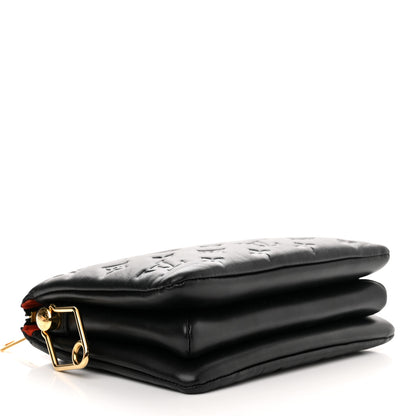 Louis Vuitton Lambskin Embossed Monogram Coussin BB Black 4 of 12