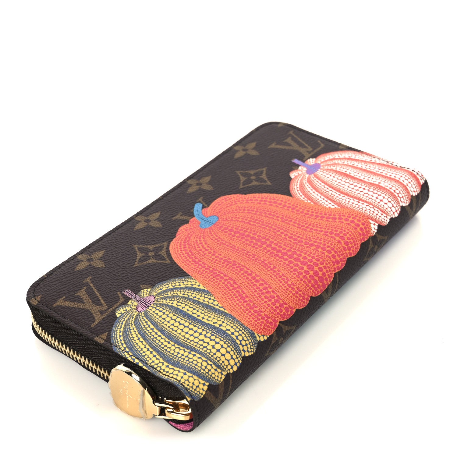 Louis Vuitton LV X YK Monogram Kusama Pumpkin Zippy Wallet 1797830