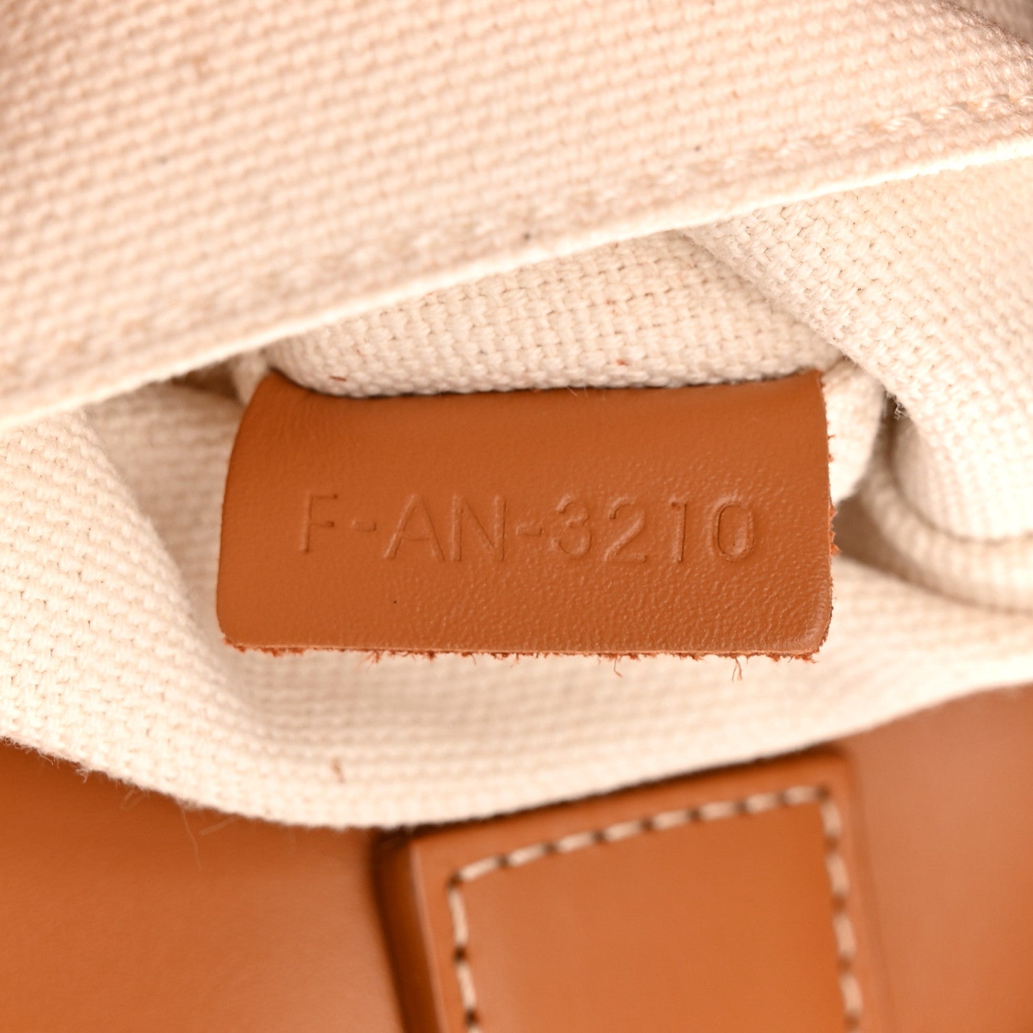 Celine Canvas Calfskin Logo Print Small Vertical Cabas Natural Tan 8 of 11
