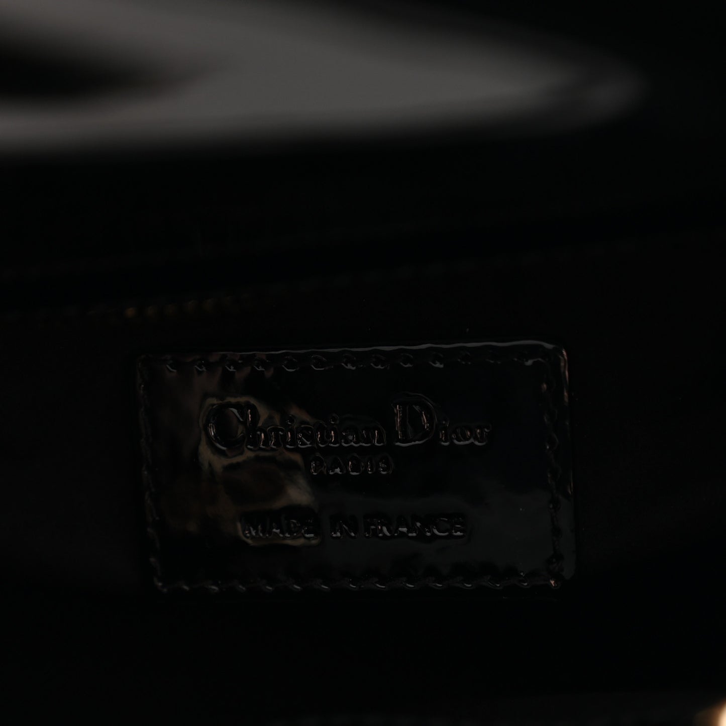Patent Cannage Mini Lady Dior Black