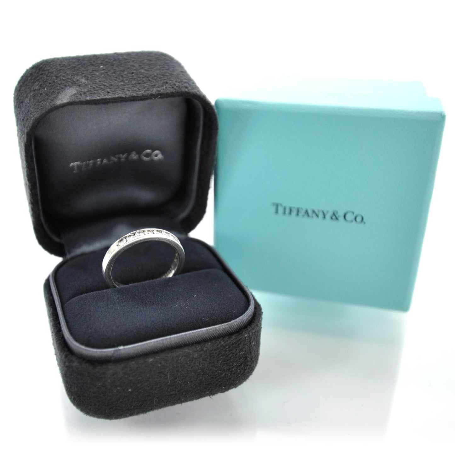 Platinum Half Circle 3mm Diamond Celebration Ring 6.5