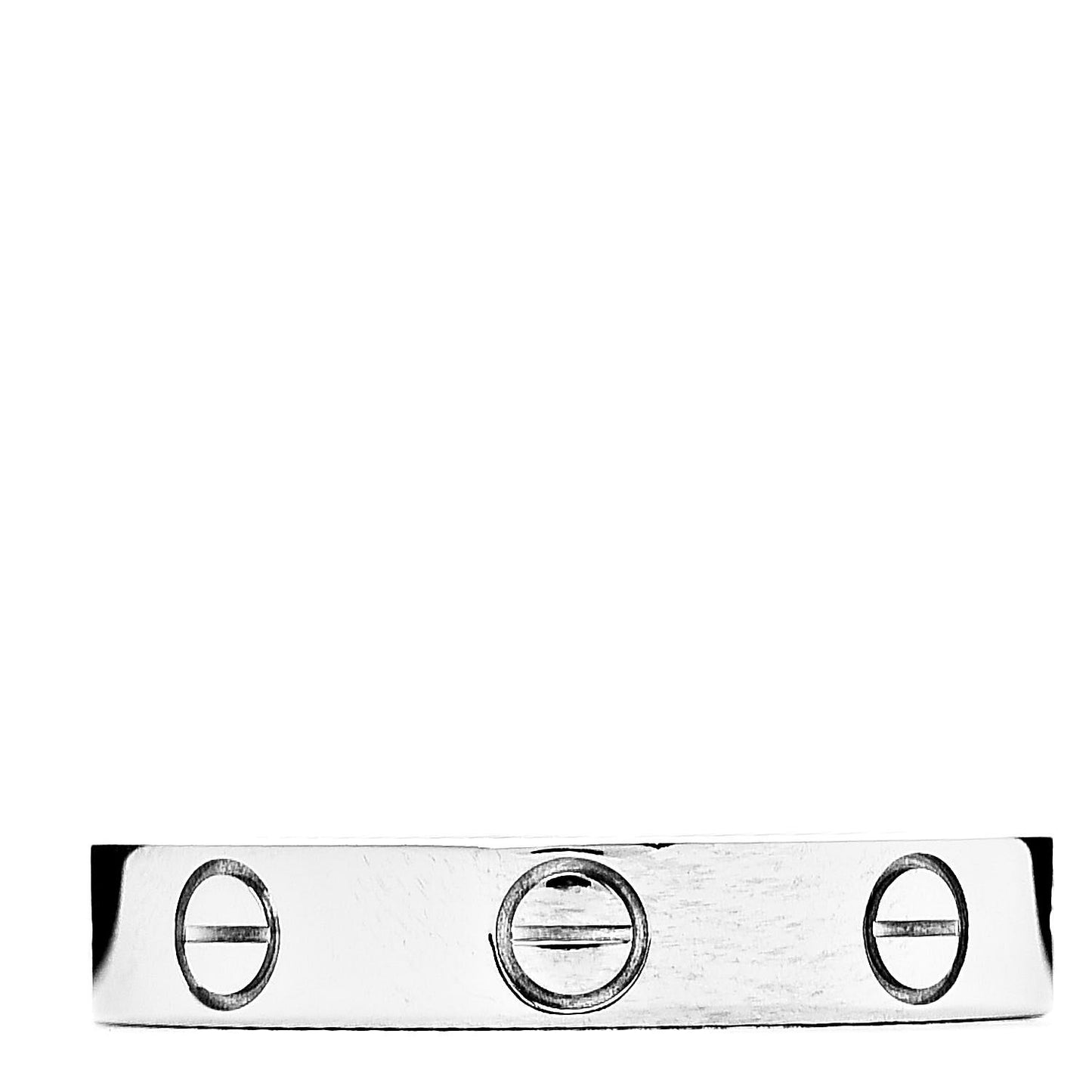 18K White Gold 3.5mm LOVE Wedding Band Ring 52 6