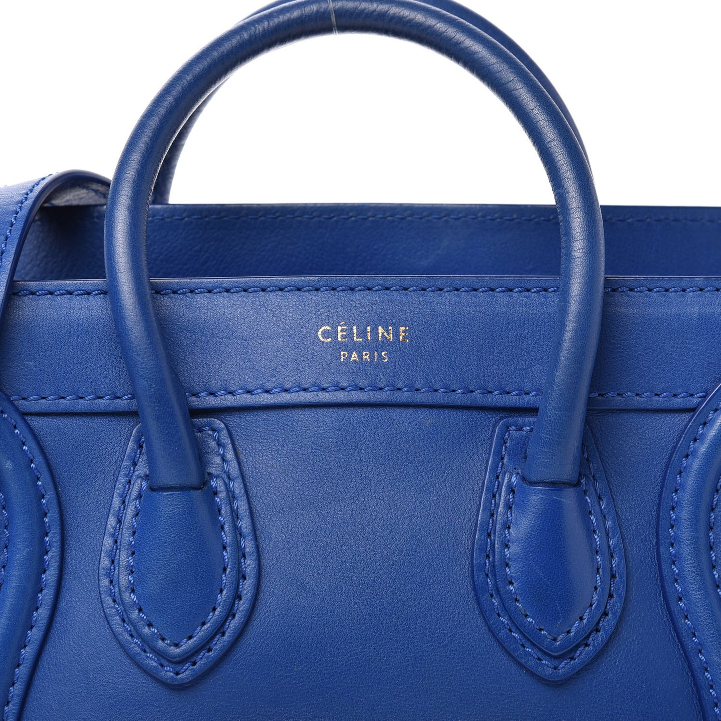 Smooth Calfskin Nano Luggage Royal Blue
