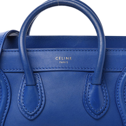 Celine Smooth Calfskin Nano Luggage Royal Blue 9 of 10