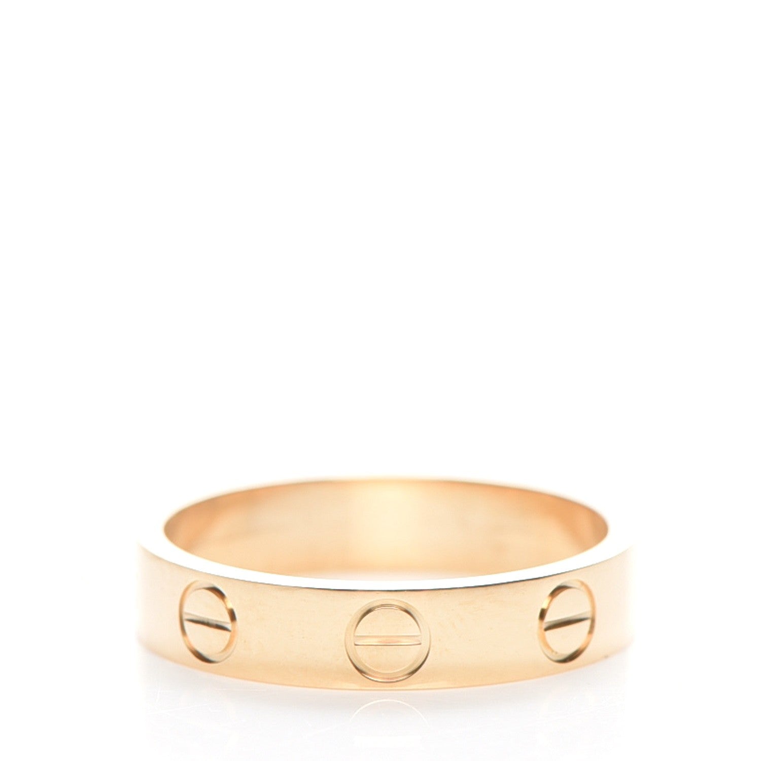 Cartier 18K Yellow Gold 4mm LOVE Wedding Band Ring 48 4.5 3 of 4