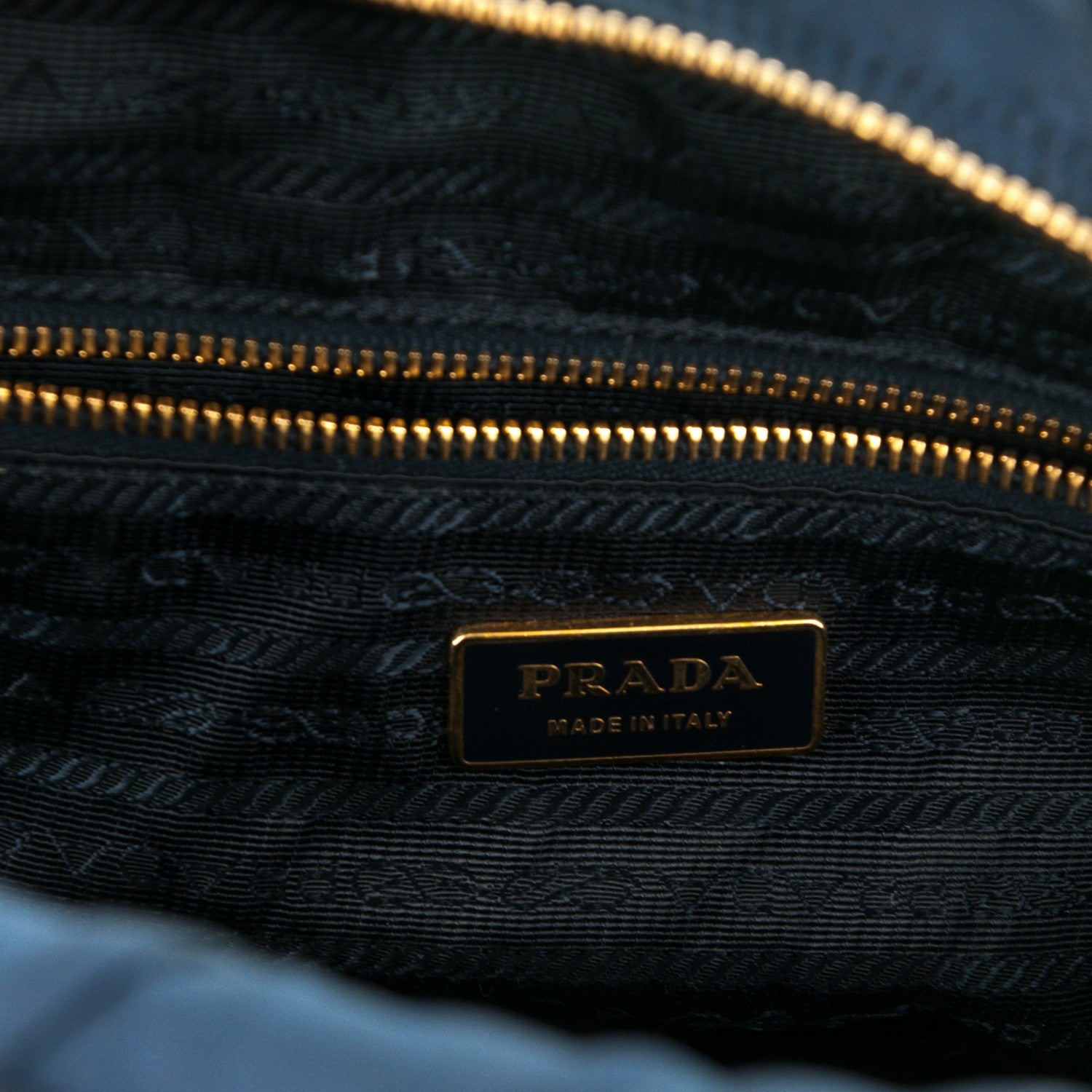 Prada Tessuto Nylon Chevron Quilted Small Dome Satchel Blue 6 of 7