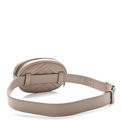Gucci Calfskin Matelasse GG Marmont Belt Bag 85 34 Porcelain Rose 3 of 14