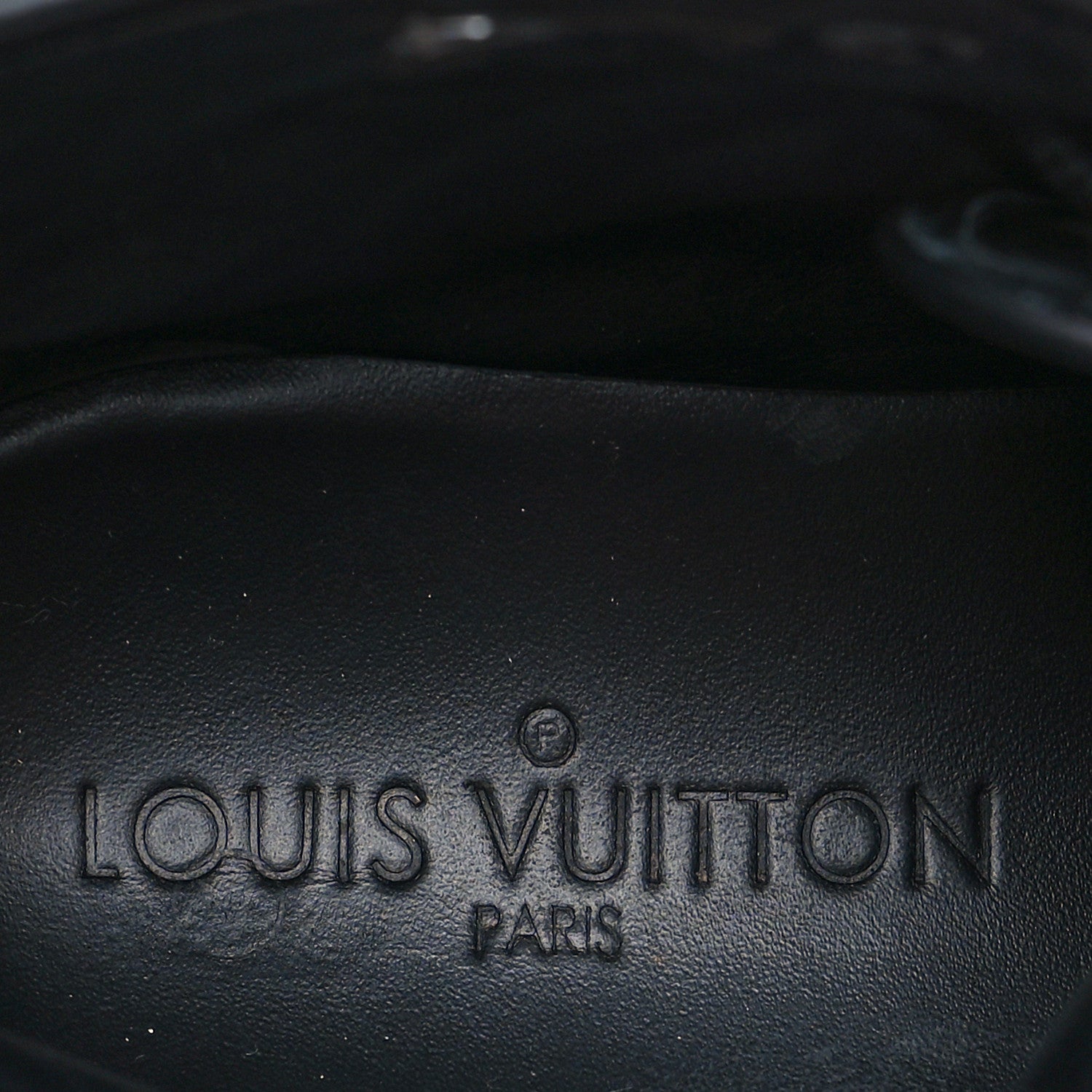 Louis Vuitton Calfskin Embossed Monogram Punchy High Top Sneakers 34 Black 8 of 10