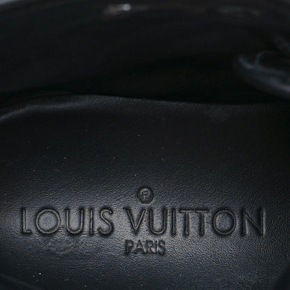 Louis Vuitton Calfskin Embossed Monogram Punchy High Top Sneakers 34 Black 8 of 10