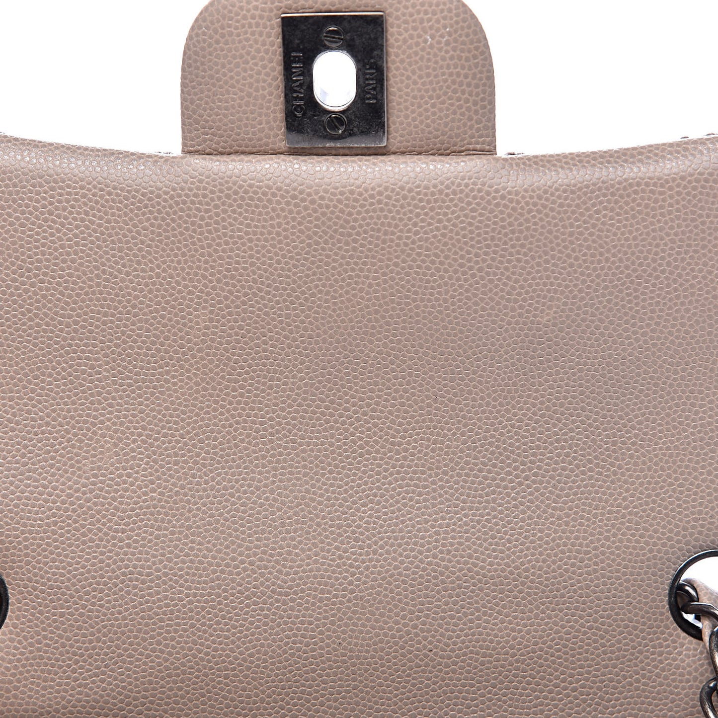 Caviar Quilted Mini Rectangular Flap Dark Beige