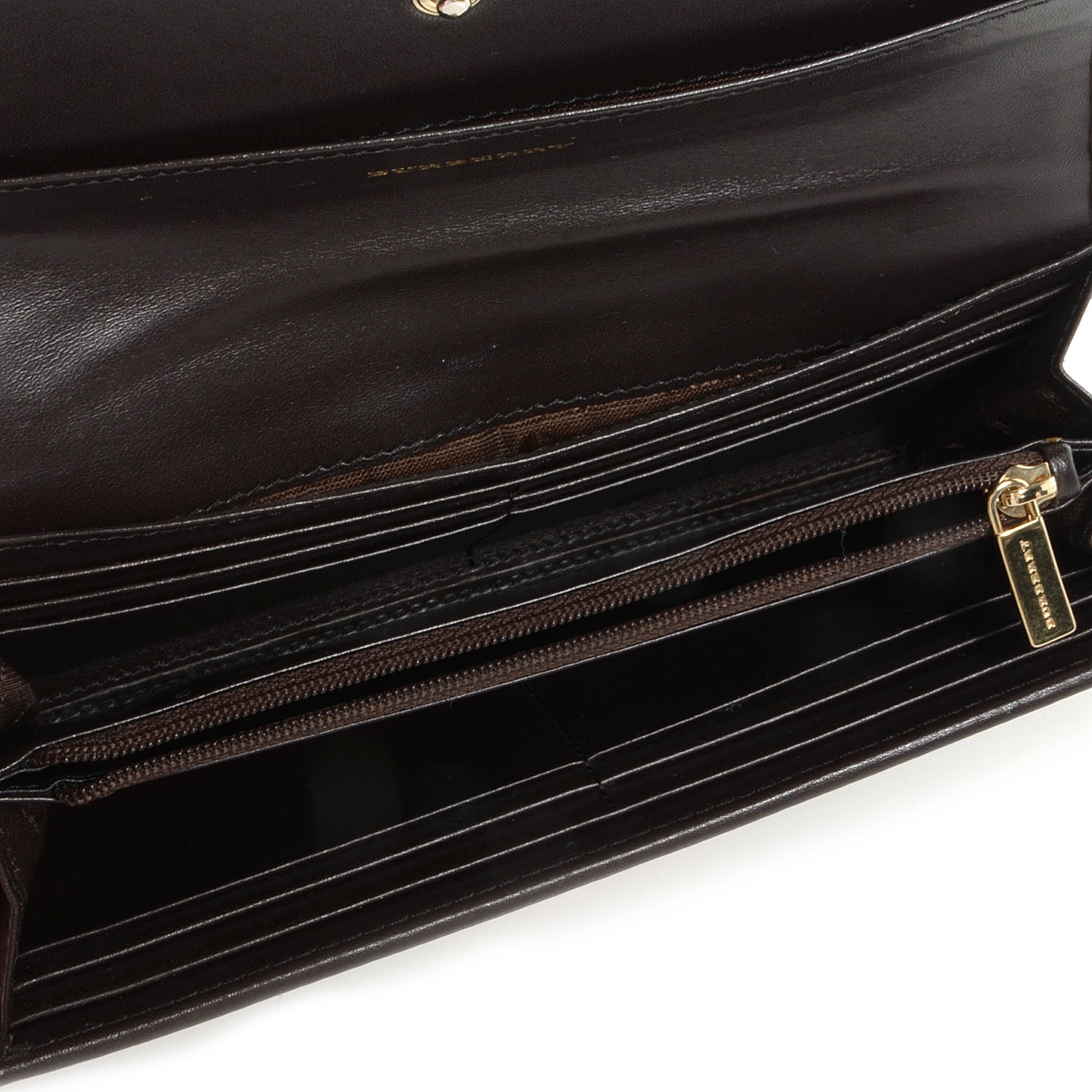 Burberry Haymarket Check Molly Continental Wallet Chocolate 6 of 9