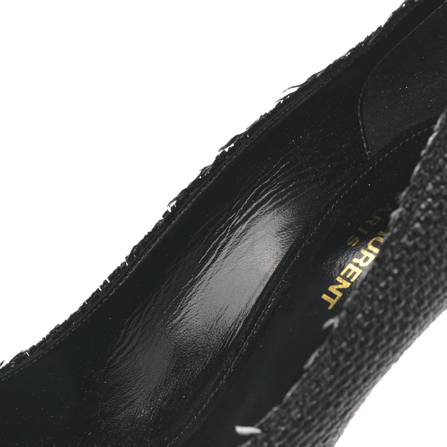 Saint Laurent Raffia Anja 105 Pumps 39.5 Black 9 of 11