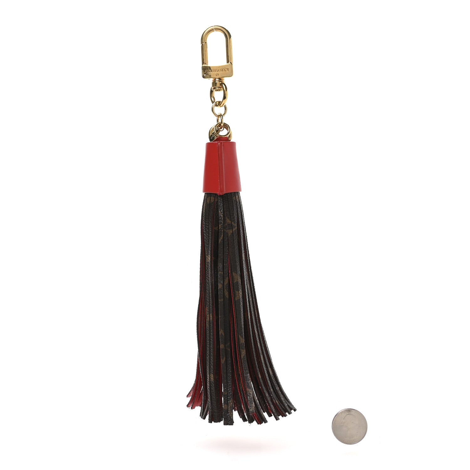 Louis Vuitton Monogram Tassel Bag Charm Red 2 of 4