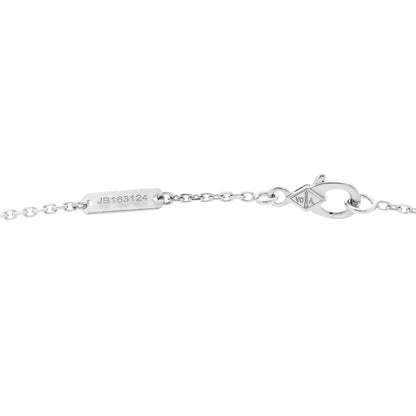 Van Cleef & Arpels 18K White Gold Perlee 3-Row Pendant Necklace 6 of 6
