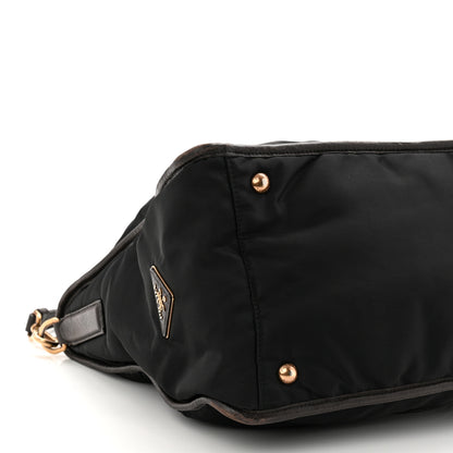 Prada Tessuto Nylon Double Zip Logo Tote Black 9 of 11