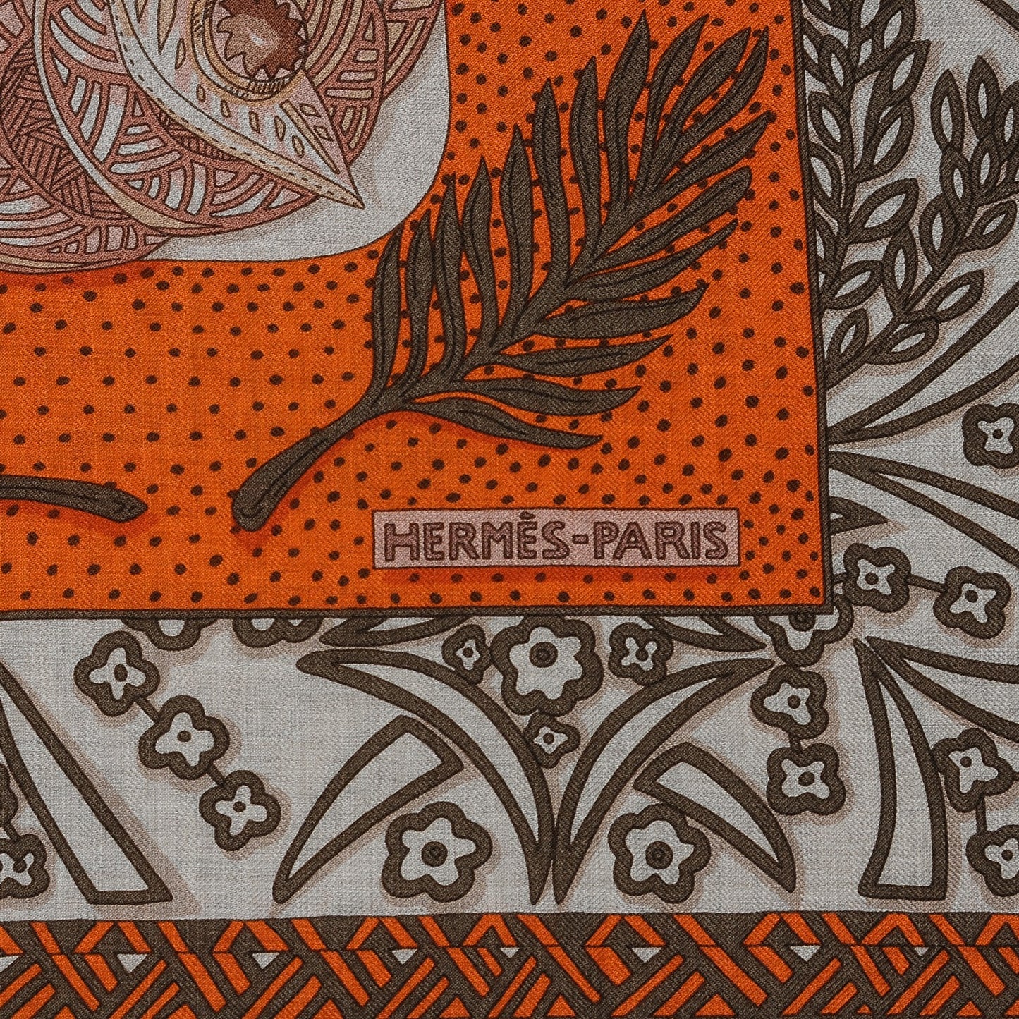 Cashmere Silk Zénobie Reine De Palmyre 140 Natural Terracotta Vert