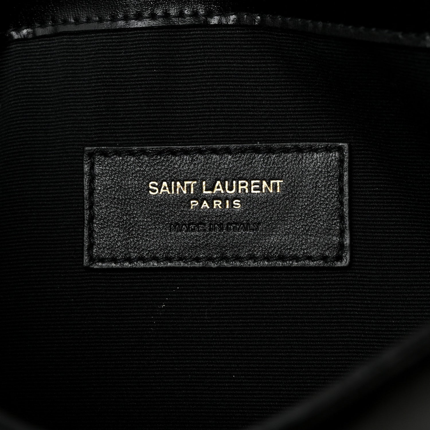 Saint Laurent Smooth Shiny Calfskin Monogram Uptown Pouch Black 6 of 7