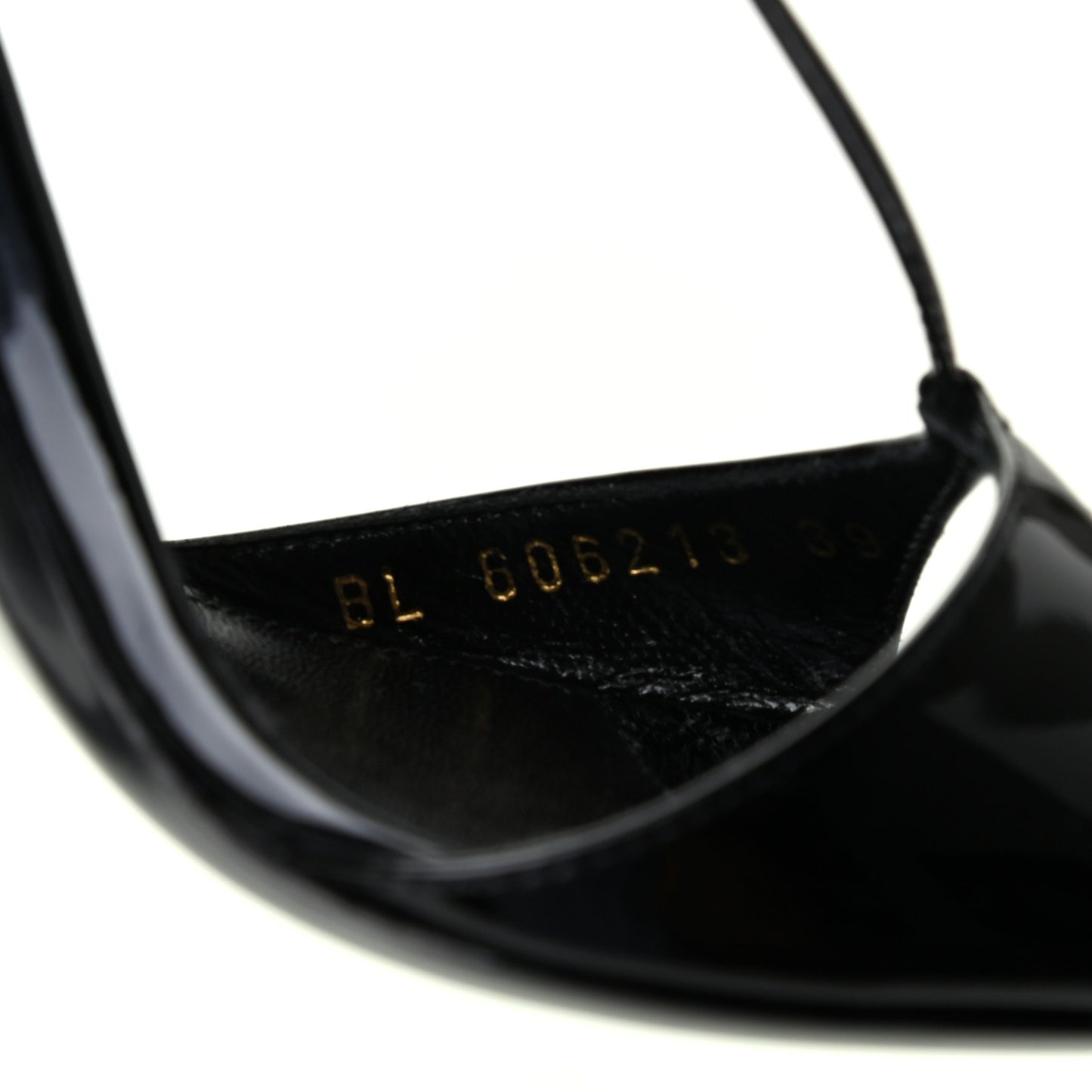 Patent Calfskin Anouk 110 Sandals 39 Black