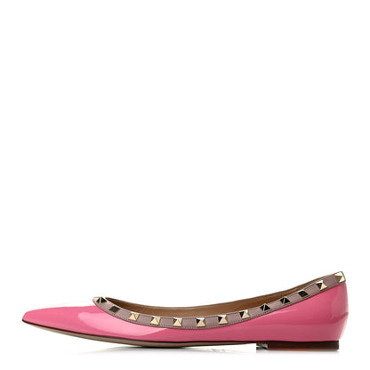 Valentino Garavani Patent Nappa Rockstud Ballerina Flats 41 Ninphea Poudre 1 of 4