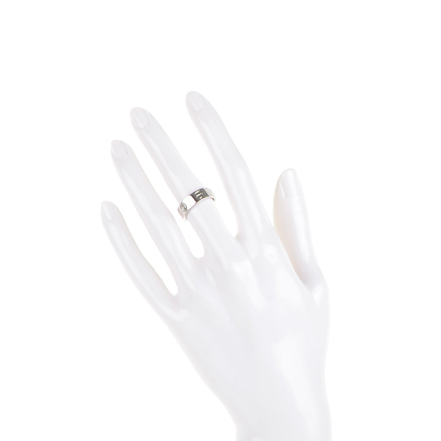 Platinum 5.5mm LOVE Ring 50 5.25