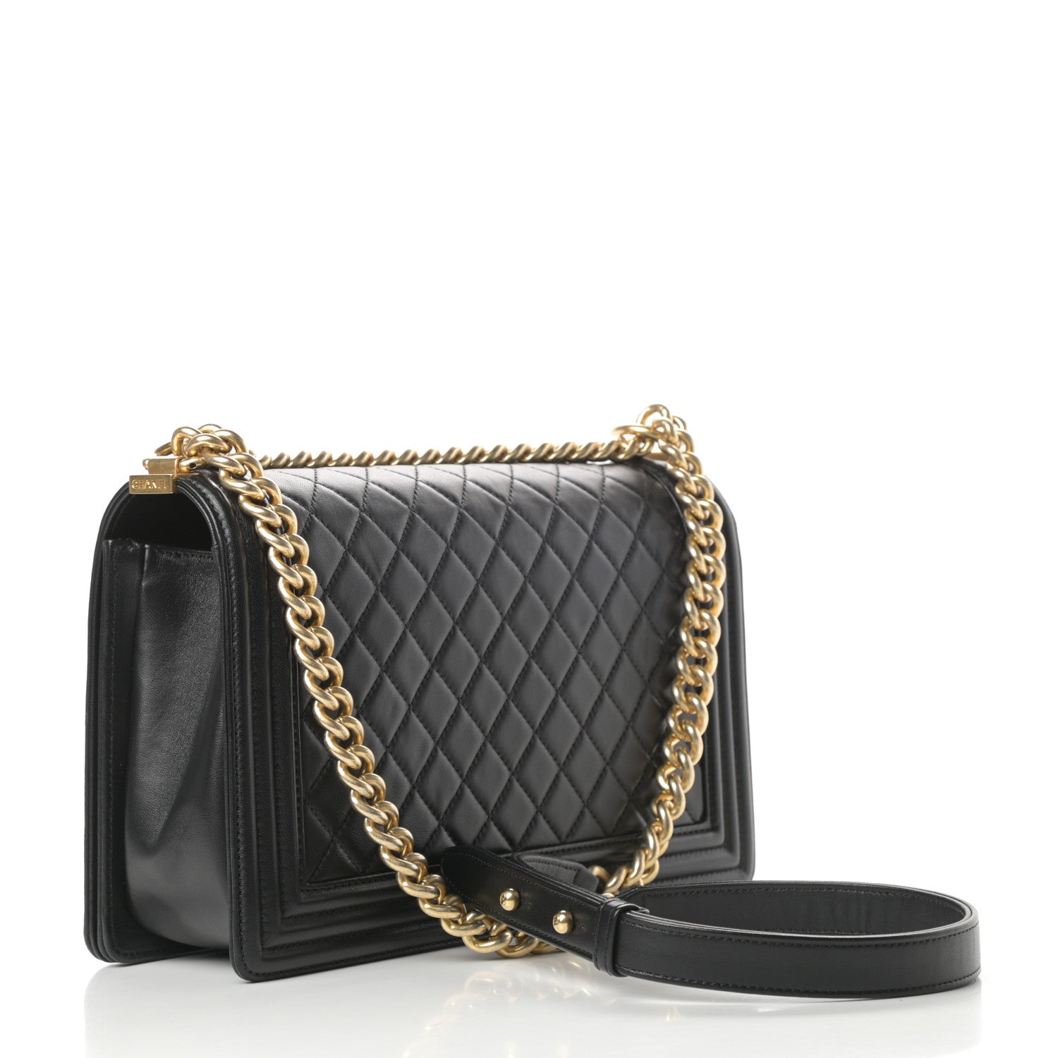 Chanel Lambskin Quilted New Medium Boy Flap Black 3 of 17
