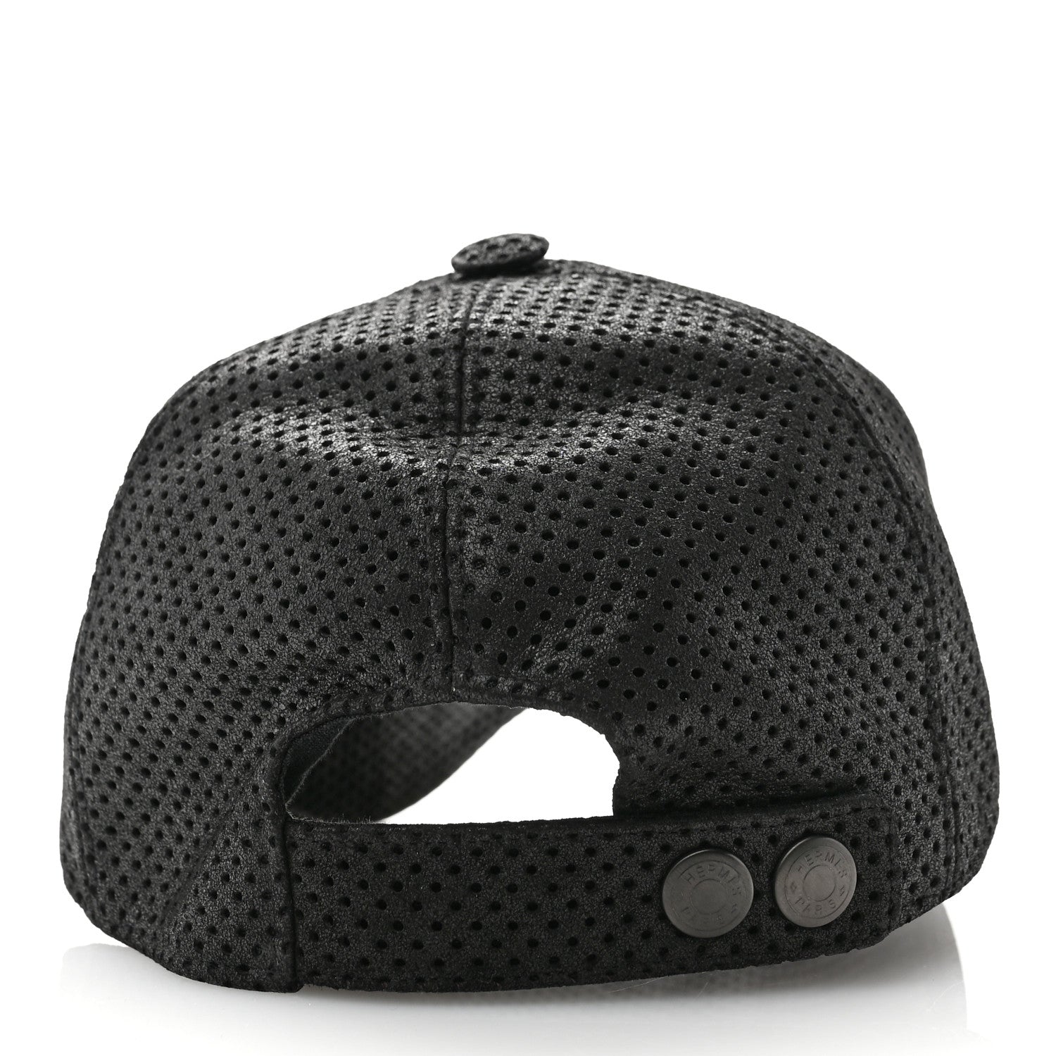 Hermes Lambskin Perforated Cap 58 Black 6 of 10