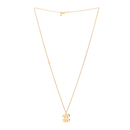Chanel Metal Crystal Enamel CC Pendant Necklace Gold Black White 4 of 6