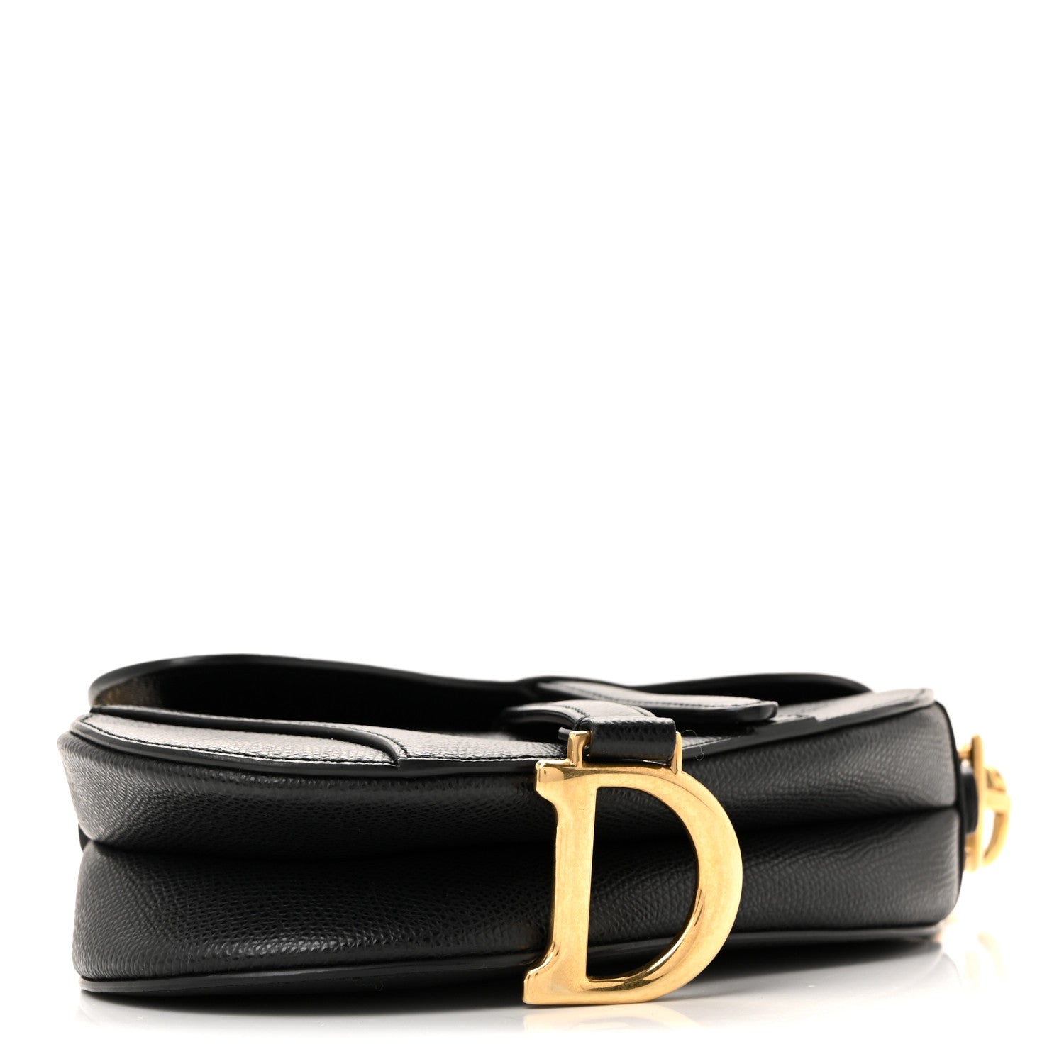 Christian Dior Grained Calfskin Mini Saddle Bag Black 4 of 13