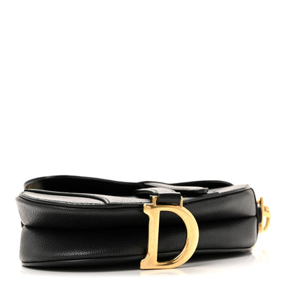 Christian Dior Grained Calfskin Mini Saddle Bag Black 4 of 13