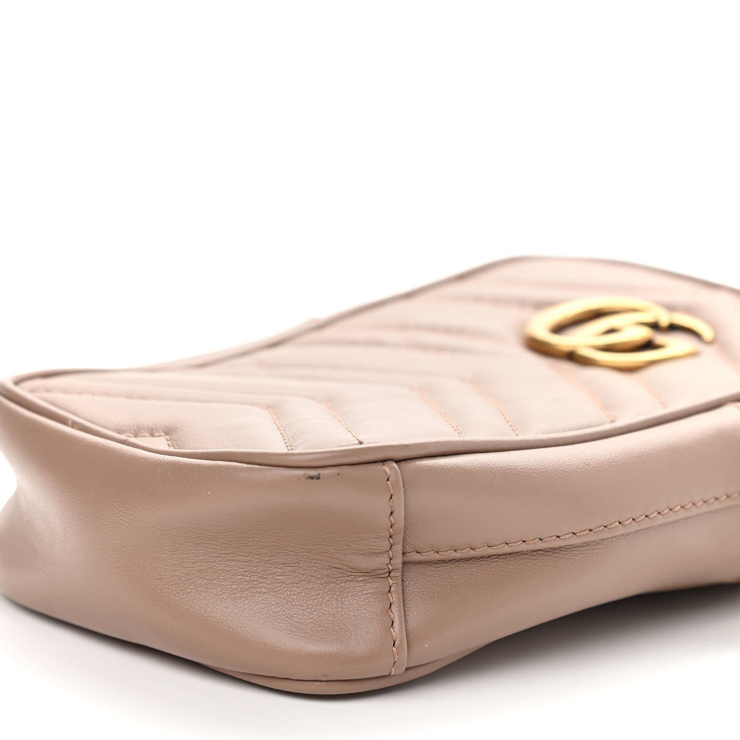 Gucci Calfskin Matelasse Mini GG Marmont Crossbody Bag Porcelain Rose 10 of 11