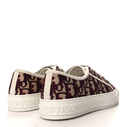 Christian Dior Canvas Oblique Walk'N'Dior Low Top Sneakers 38.5 Deep Amaranth 4 of 9