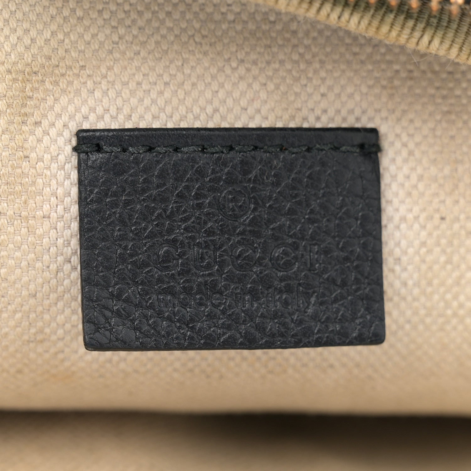 Gucci Grained Calfskin Coco Capitan Logo Belt Bag Black 6 of 14