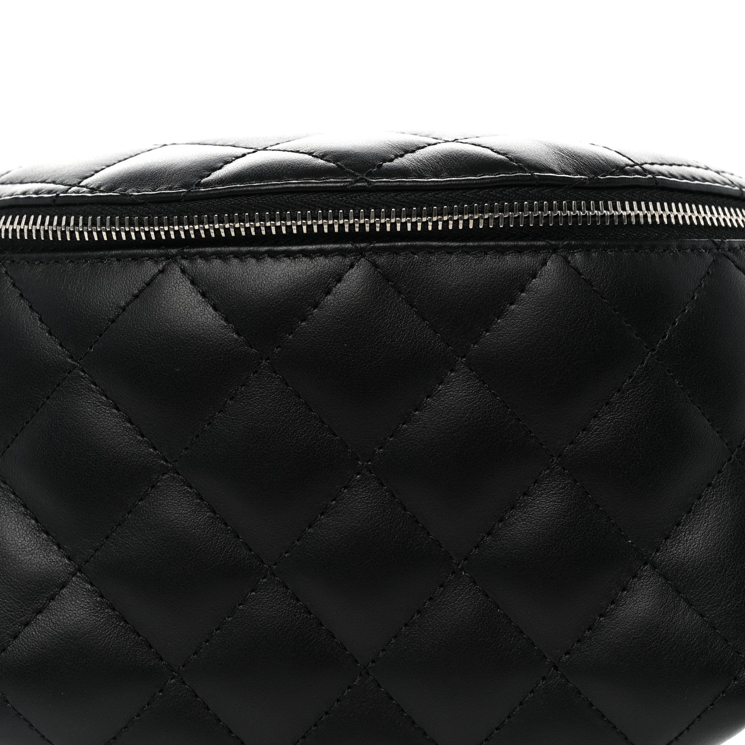 Chanel Calfskin Quilted Uniform Waist Belt Bag Black 8 of 10